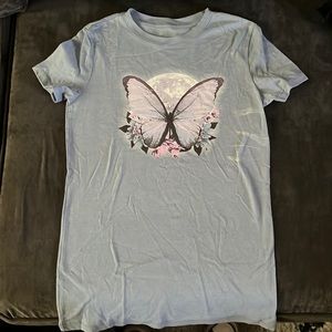 dusty blue aeropostale graphic tee